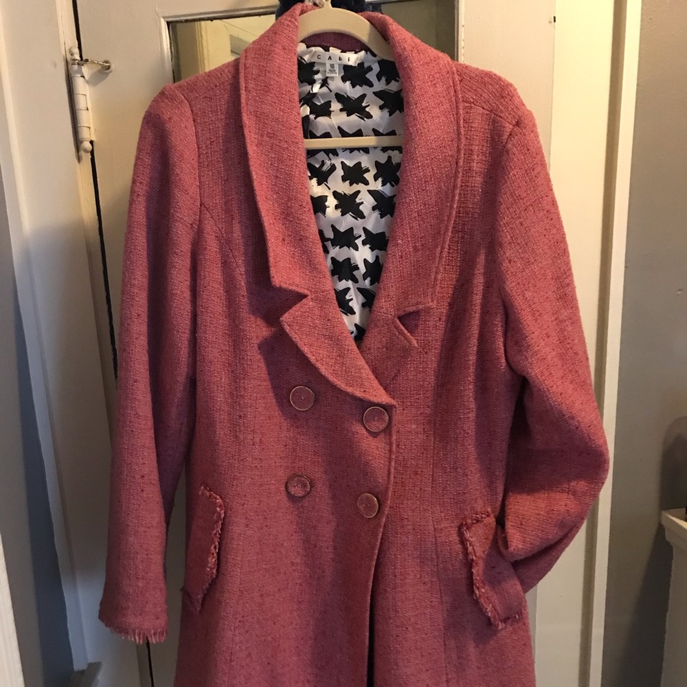 EUC CAbi Pink Spring Coat